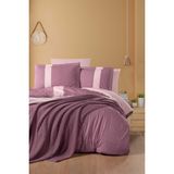 Luoca Patisca Maxwell Çift Kişilik Yatak Örtülü Nevresim Takımı Mürdüm - 200 x 220 cm