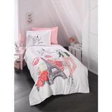 Luoca Patisca Paris Eyfel 11901 Genç Nevresim Takımı, Tek Kişilik, Amour 3 Parça
