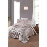 Luoca Patisca Ranforce Çift Kişilik Nevresim Takımı Polene - 200 x 220 cm - Krem - Pudra
