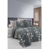 Luoca Patisca Ranforce Çift Kişilik Nevresim Takımı Tıvory Yeşil - 200 x 220 cm