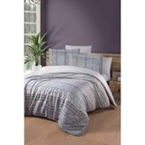 Luoca Patisca Ranforce Tek Kişilik Nevresim Takımı Efonte Stone - Taş - 160 x 220 cm