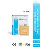 Luofucon Yapışkan Kenarlı Yumuşak Silikonlu Yara Örtüsü – Su Geçirmez, Hava Geçirir, Hızlı Iyileşme ve Koruma (10’lu Paket) - 1 Kutu - 17,5x17,5cm