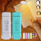 LUOLED Şarj Edilebilir Kitap Işığı, 30/60 Dakika Zamanlayıcı, Taşınabilir Okuma Işığı, 6 Yer İmli, 3 Renk ve 5 Parlaklık Kısılabilir, Kitap Severler ve Çocuklar için Yatakta Gece Okumak için Harika