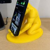 Luord-Store 3D Baskı Goril Telefon Tutucu - Kaslı Goril Masaüstü Telefon Standı-Sarı - (ClearEyelets)Black-RadiantOrchid