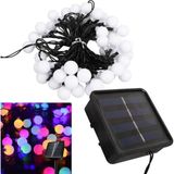Luord - Store Winnboss Ekl-12 7 Metre 50 Top Ledli Renkli 8 Modlu Solar Panelli Dış Mekan Aydınlatma LED 5 Watt