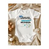 Lupi Baba İcin Yazili Bebek Çitçitli Atlet Yarim Kol TYC0962488431Mlupipark009-1, Açık Sütlü Gümüş, 3 Ay