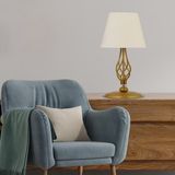 Lupin Beyaz Şapkalı Gold Masa Lambası Modern Tasarım Salon-yatak Odası Abajur