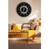 LUPOKRAFT Dekoratif Arapça Duvar Saati 50x50cm Lafız Tablo SİYAHARAPÇA 48 x 48