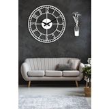 LUPOKRAFT Dekoratif Beyaz Duvar Saati + Vazo Tablo BEYAZ 48 x 48