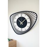 LUPOKRAFT Dekoratif Yeni Ahşap Gacrux Duvar Saati 48cm SİYAH 48 x 48