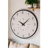 LUPOKRAFT Dekoratif Yeni Modern Antinous Ahşap Duvar Saati 48 cm SİYAH 48 x 48