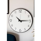 LUPOKRAFT Dekoratif Yeni Modern Avior Ahşap Duvar Saati 48 cm SİYAHBEYAZ 48 x 48