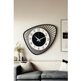LUPOKRAFT Dekoratif Yeni Modern Bellatrix Ahşap Duvar Saati 48 cm SİYAH 48 x 48