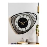 LUPOKRAFT Dekoratif Yeni Modern Bellatrix Arapça Ahşap Duvar Saati 48 cm SİYAH ARAPÇA 48 x 48