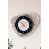 LUPOKRAFT Dekoratif Yeni Modern Enif Gümüş Aynalı Ahşap Duvar Saati 48 cm BEYAZ 48 x 48