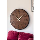 LUPOKRAFT Dekoratif Yeni Modern Menkalinan Ahşap Duvar Saati 48cm SİYAH 48 x 48