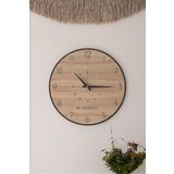 LUPOKRAFT Dekoratif Yeni Modern Merope Ahşap Duvar Saati 48X48 cm SİYAHMEŞE 48 x 48
