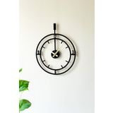 LUPOKRAFT Dekoratif Yeni Modern Mirfak Ahşap Duvar Saati 48 cm SİYAH 48 x 48