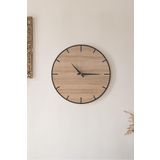 LUPOKRAFT Dekoratif Yeni Modern Nashira Ahşap Duvar Saati - 48X48 cm SİYAHMEŞE 48 x 48