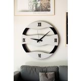 LUPOKRAFT Dekoratif Yeni Modern Rastaban Ahşap Duvar Saati 48cm BEYAZ 48 x 48
