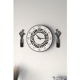 LUPOKRAFT Dekoratif Yeni Modern Sham İslami Ahşap Duvar Saati 48cm BEYAZ 48 x 48