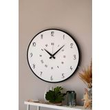 LUPOKRAFT Dekoratif Yeni Modern Shedir Ahşap Duvar Saati 48 cm SİYAH 48 x 48