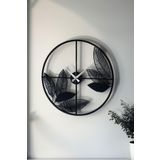 LUPOKRAFT Dekoratif Yeni Modern Tejat Ahşap Duvar Saati 48 cm SİYAH 48 x 48