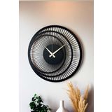 LUPOKRAFT Dekoratif Yeni Modern Zosma Ahşap Duvar Saati 48cm SİYAH 48 x 48