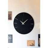 LUPOKRAFT Yeni Modern Dekoratif Atria Ahşap Duvar Saati 48 cm SİYAH 48 x 48