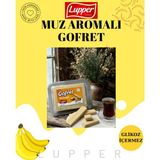 Lupper Muz Aromalı Gofret 450 gr (Glikossuz)