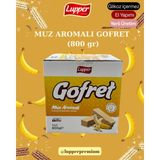 Lupper Muz Aromalı Gofret (800 Gr)