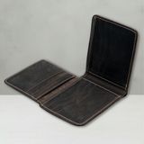 Luqa Leather %100 Hakiki Deri El Yapımı Erkek Cüzdanı | Minimalist Tasarım | 12 Bölmeli | Kartlık | Siyah