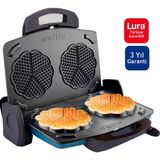 Lura Waffle ve Tost Makinesi 1750 W Antrasit Renk Yanmaz Yapışmaz Kaplama Özellikli