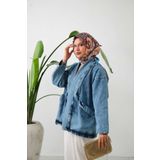 lurex moda Geniş Cepli Kimono Ceket