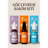 Lurji 3’lü Göz Çevresi Bakım Seti | Kafeinli Göz Serumu + C Vitamini + Hyaluronik Asit