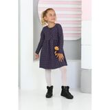 Lusana 3019 3-7 Yaş Ayıcık Oyuncak Detaylı Kışlık Elbise - 3 Yaş - Mor