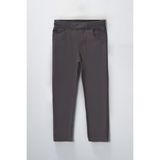 Lusana 8334 6-10 Yaş Erkek Beli Lastikli Füme Okul Pantolonu - 9 Yaş