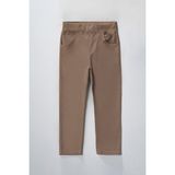 Lusana 8431 11-15 Yaş Erkek Beli Lastikli Camel Okul Pantolonu