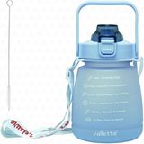 Lusca 1,3 Lt Motivasyonel Su Matarası Mavi BPA İçermez Sağlıklı ve Dayanıklı Su Şişesi