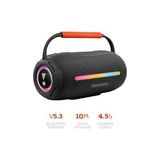 Lusenne Bluetooth Hoparlör: Siyah LED Işıklı Dayanıklı Ses Bombası, USB ve Sd Kart Destekli Bluetooth H