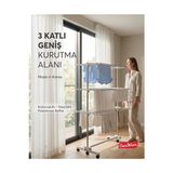 Lusenne Çamaşır Kurutmalık: Kore Yapımı Tekerlekli 3 Katlı Çamaşır Kurutmalığı, Pratik ve Hafif