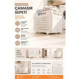 Lusenne Çamaşır Sepeti: Pratik Katlanabilir Beyaz