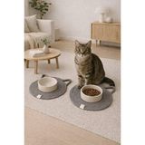 Lusenne Kedi Tırmalaması: Kedi Mama Paspası 31X31 Cm, Temiz ve Güvenli Beslenme Alanı