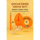 Lusenne Kolluk & Simit: Çocuklar Için 3’lü Deniz Seti - Şnorkel, Kolluk ve Simit ile Güvenli Yüzme