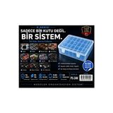 Lusenne Makyaj & Takı Organizeri: Modüler Şeffaf Mavi Saklama Kutusu Seti - Organize ve Koruma