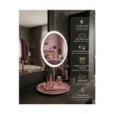 Lusenne Makyaj & Takı Organizeri: Oval LED Işıklı Makyaj Aynası, 4 Saat Dayanıklı ve Şık Tasarım