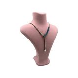 Lusenne Makyaj & Takı Organizeri: Pembe Süet Kumaş Kolye Mankeni, 22/18 Cm, Şık Tasarım