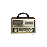 Lusenne Nostaljik Radyo: Altın Renkli Nostaljik Ahşap Görünümlü Radyo, Şıklık ve Fonksiyon Bir Arada