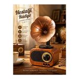 Lusenne Nostaljik Radyo: Nostaljik Mini Gramafon: Yüksek Ses Kalitesi ve Dekoratif Tasarım