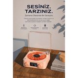Lusenne Nostaljik Radyo: Retro Mini Pikap ve Bluetooth Hoparlör, Radyo ve LED Işıklı Taşınabilir Müz